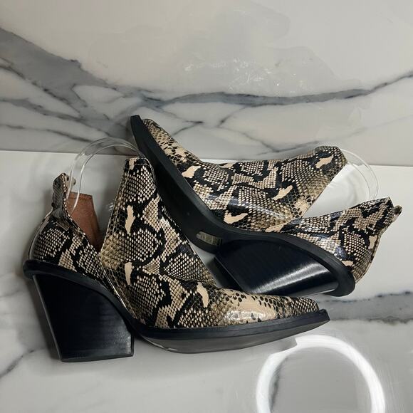 Jeffrey Campbell x Free People Women's Snakeskin Festival Boho Ankle Boots Sz 7 - Picture 5 of 8